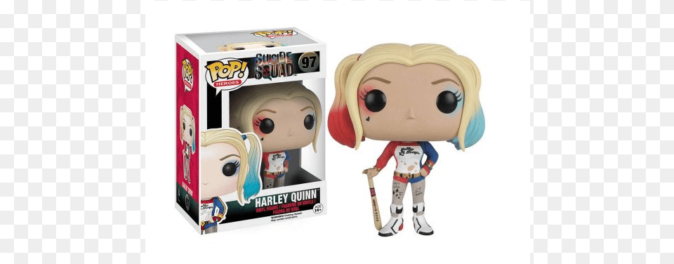 Funko Dc Comics Suicide Squad Pop Heroes Harley Quinn Pop Toys Harley Quinn, Figurine, Toy, Doll, Person Png