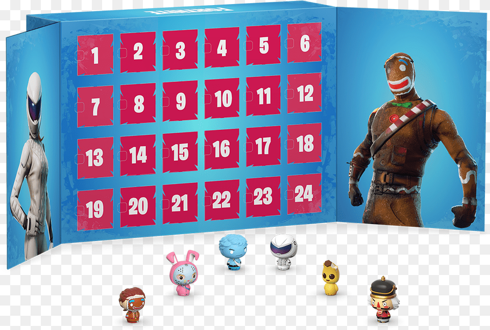 Funko Fortnite Advent Calendar Funko Pop Advent Calendar, Adult, Male, Man, Person Png Image