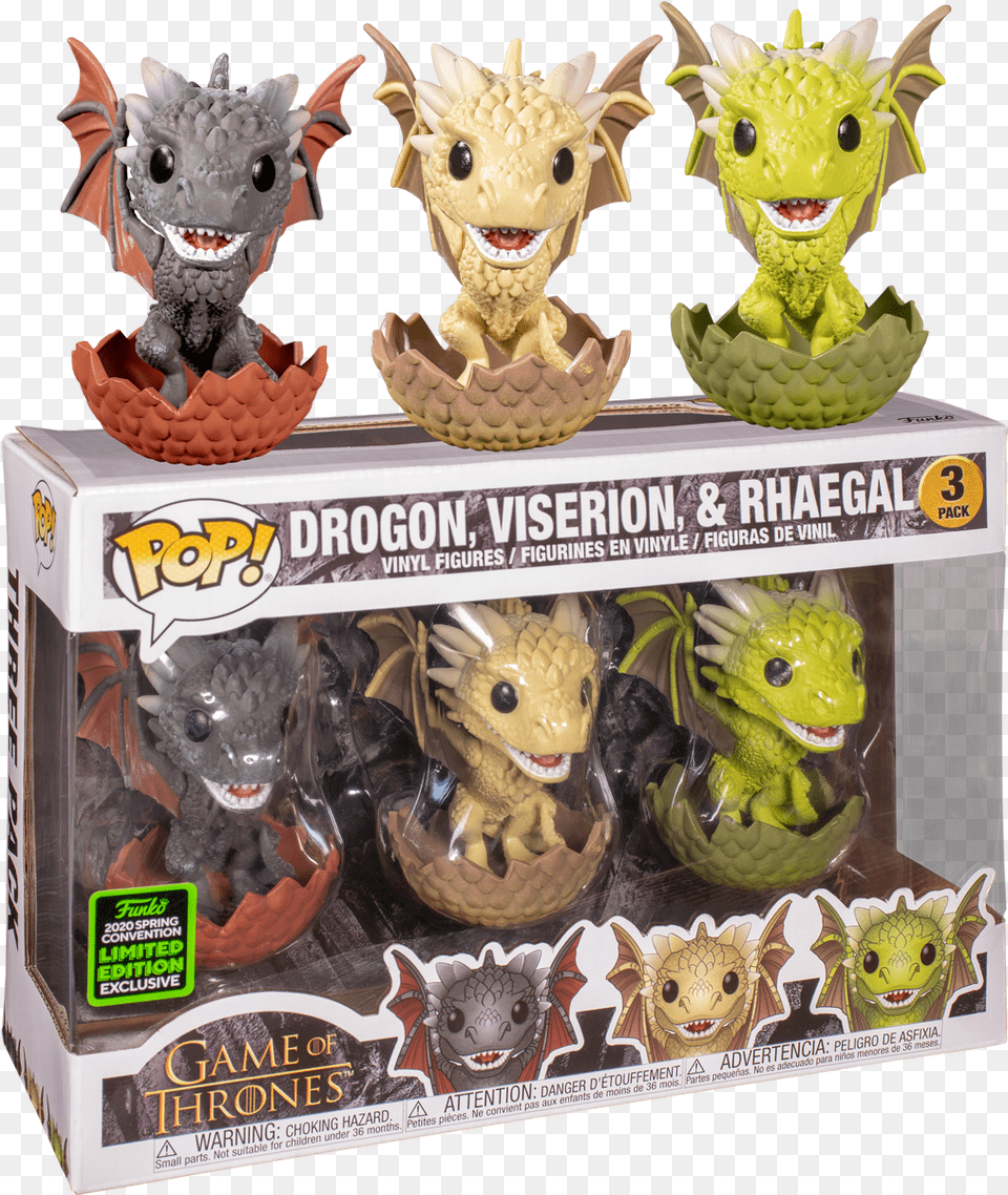 Funko Game Of Thrones Funko Pop Drogon Viserion Rhaegal, Plush, Toy, Baby, Person Free Png