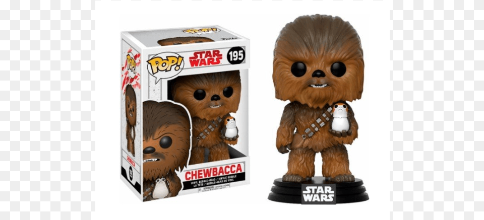 Funko Pop 195 Star Wars Chewbacca With Porg Funko Pop Chewbacca, Figurine, Baby, Person, Plush Free Png