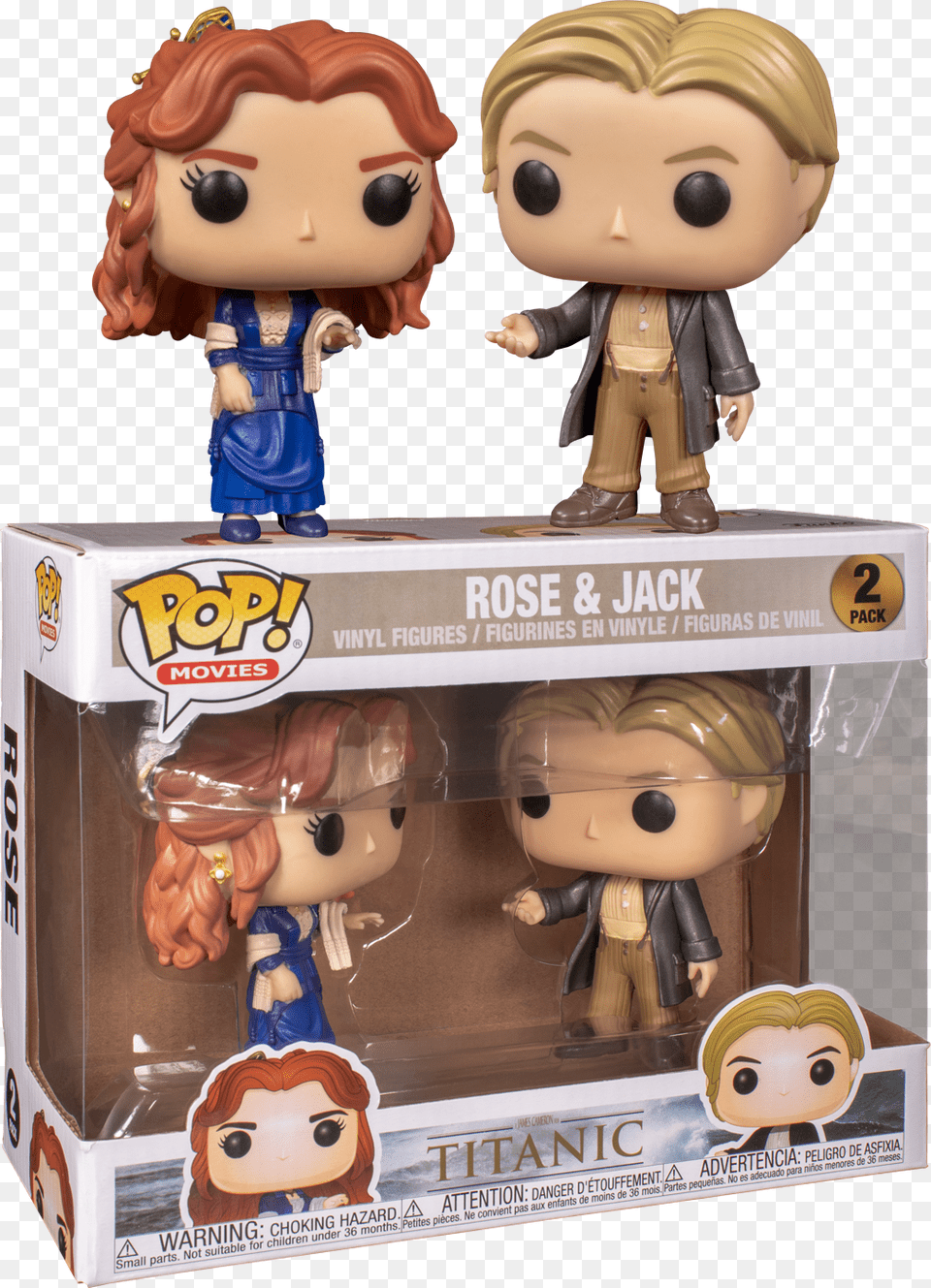 Funko Pop 2 Pack Titanic Movie Jack Rose Leonardo Dicaprio Pop Vinyl, Baby, Doll, Person, Toy Free Transparent Png