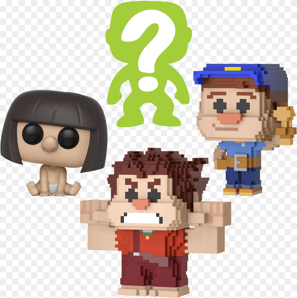 Funko Pop 8 Bit Wreck It Ralph, Nutcracker, Person, Face, Head Png