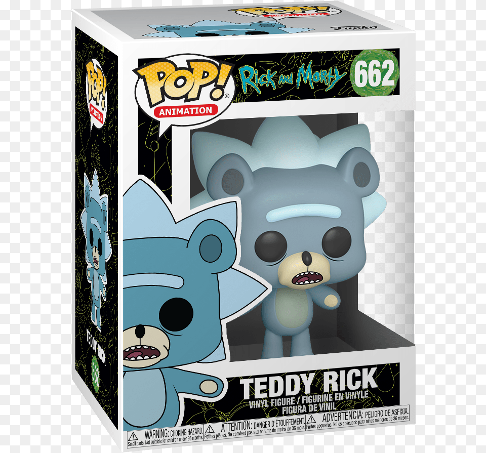 Funko Pop Animation 662 Rick And Morty Teddy Rick Teddy Rick Funko Pop, Plush, Toy, Animal, Bear Png