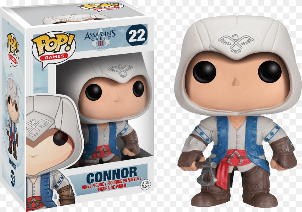Funko Pop Assassin39s Creed Connor, Toy, Plush, Baby, Face Png Image