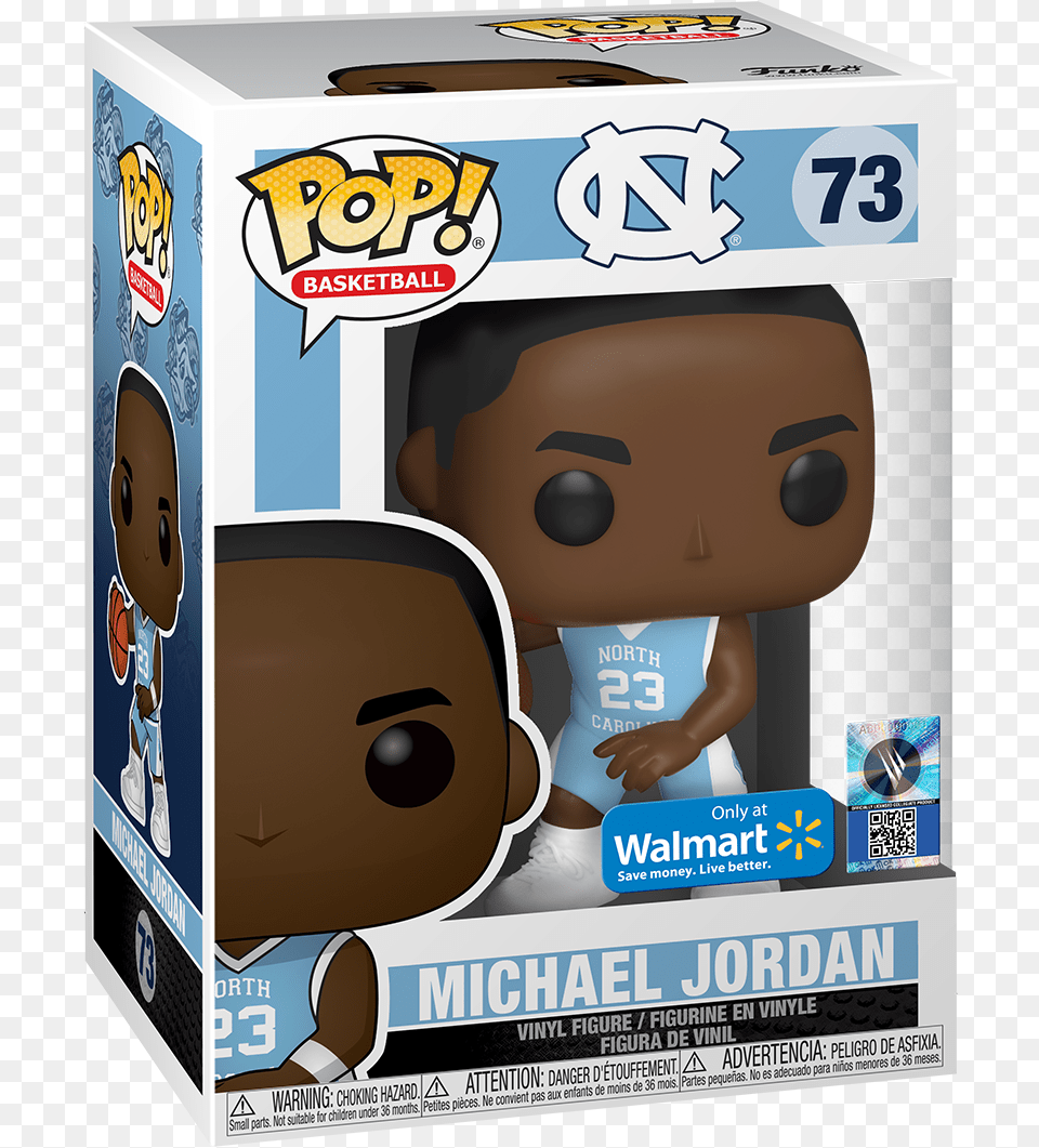 Funko Pop Basketball Unc U2013 Michael Jordan Home Jersey Michael Jordan Unc Funko, Box, Baby, Person, Face Free Png