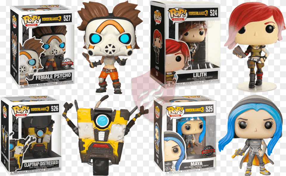 Funko Pop Borderlands, Toy, Doll, Face, Head Free Png Download
