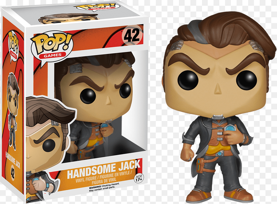 Funko Pop Borderlands Handsome Jack, Figurine, Person, Baby, Face Png