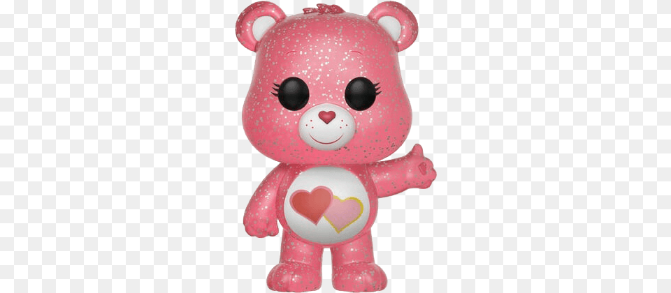 Funko Pop Care Bears Love A Lot Bear Glitter 1 Bisounours Funko Pop, Plush, Toy, Animal, Mammal Png Image
