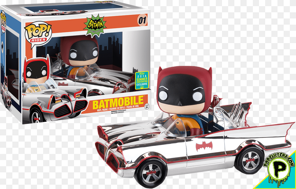 Funko Pop Chrome Batmobile Funko Pop Batman Ride, Kart, Transportation, Vehicle, Machine Png Image