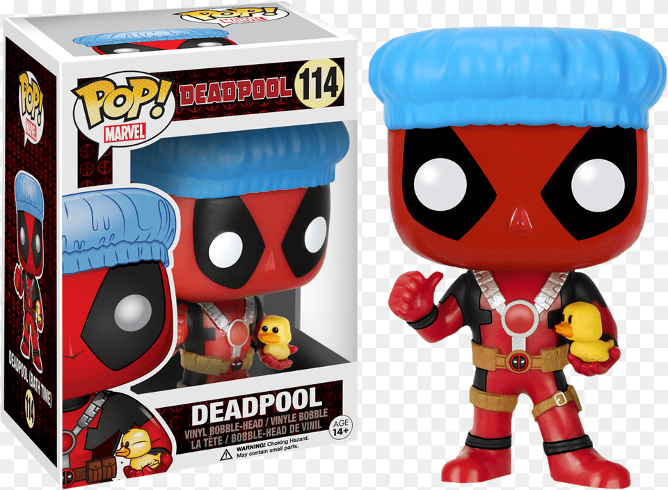 Funko Pop Deadpool Bath Time, Toy, Person, Plush Free Png