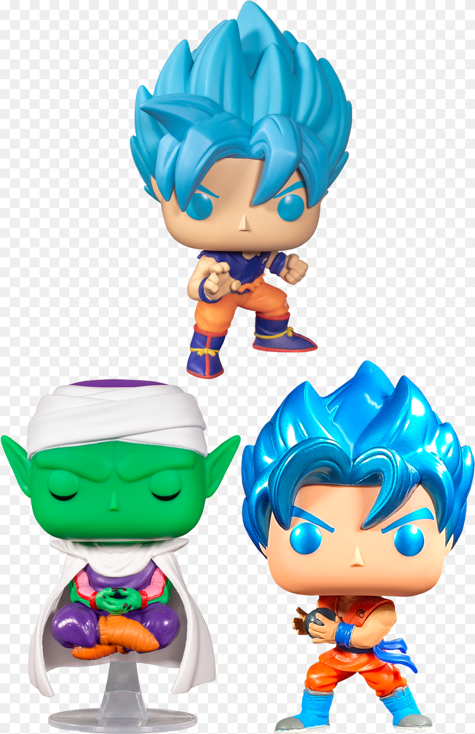 Funko Pop Dragon Ball Super Ssgss Goku Kamehameha Bundle Set Of 3 Ssgss Goku Kamehameha Funko Pop, Baby, Person, Toy, Face Free Transparent Png