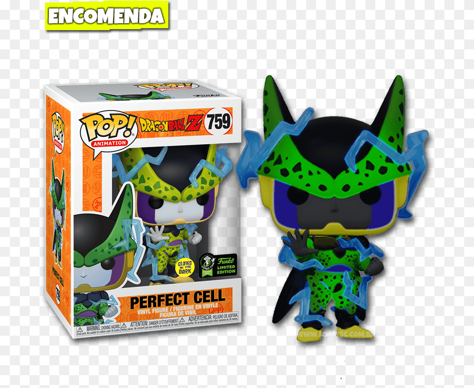 Funko Pop Dragon Ball Z Perfect Cell 759 Loja Tsc Perfect Cell Funko Pop Glow In The Dark, Plush, Toy, Baby, Person Png