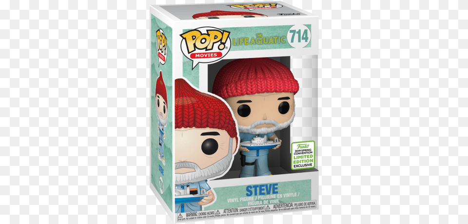 Funko Pop Emerald City Comic Con Exclusive Funko Steve Zissou, Clothing, Hat, Cap, Box Free Png Download