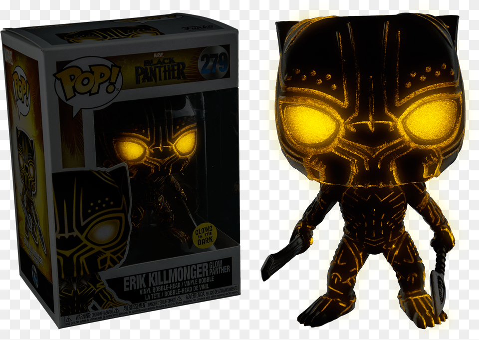 Funko Pop Erik Killmonger Glow Panther, Alien, Toy Free Transparent Png