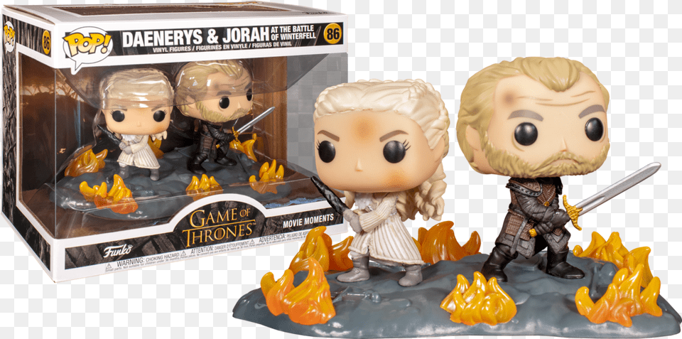 Funko Pop Game Of Thrones Daenerys U0026 Jorah Movie Moment 2pack Funko Pop Daenerys And Jorah, Doll, Figurine, Toy, Baby Png