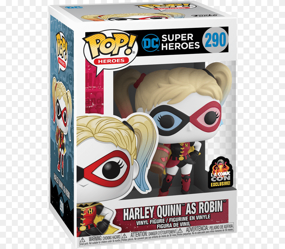 Funko Pop Harley Quinn As Robin 290 La Comic Con Exclusive Funko Pop Batwoman, Plush, Toy, Baby, Person Free Png Download