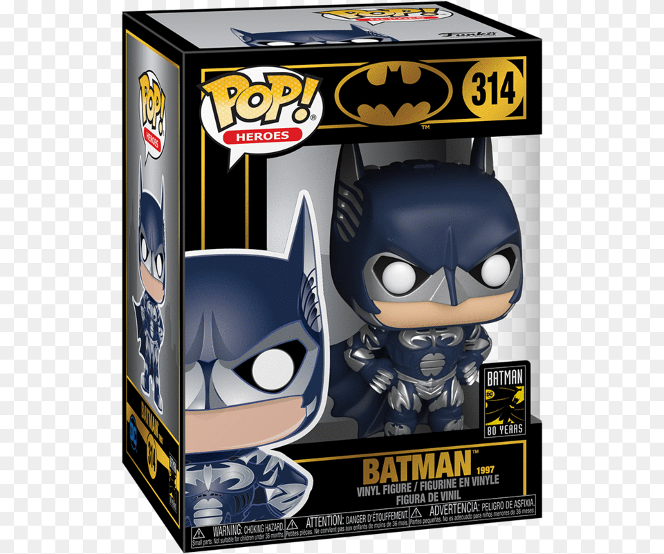 Funko Pop Heroes Funko Pop Heroes Batman 80th Batman, Toy, Helmet Free Png