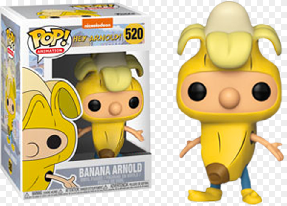 Funko Pop Hey Arnold Banana, Toy, Food, Fruit, Plant Free Transparent Png