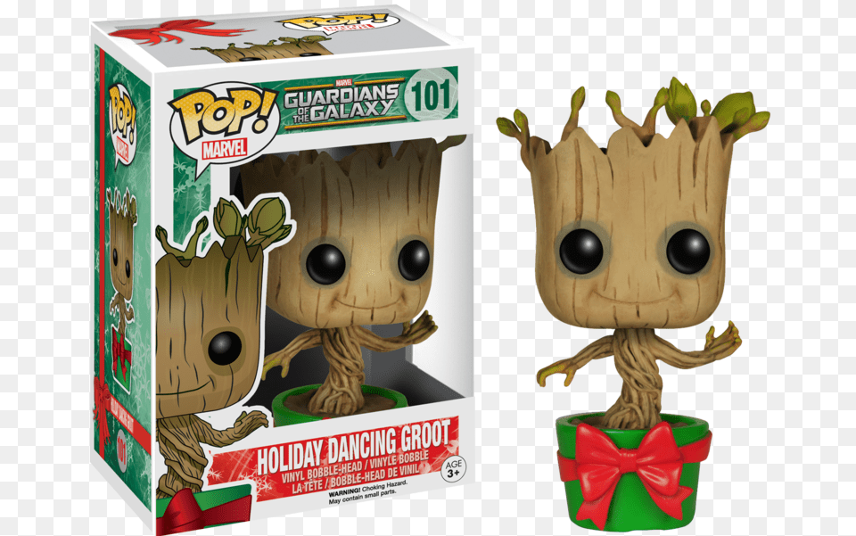 Funko Pop Holiday Groot, Plant, Potted Plant, Face, Head Png