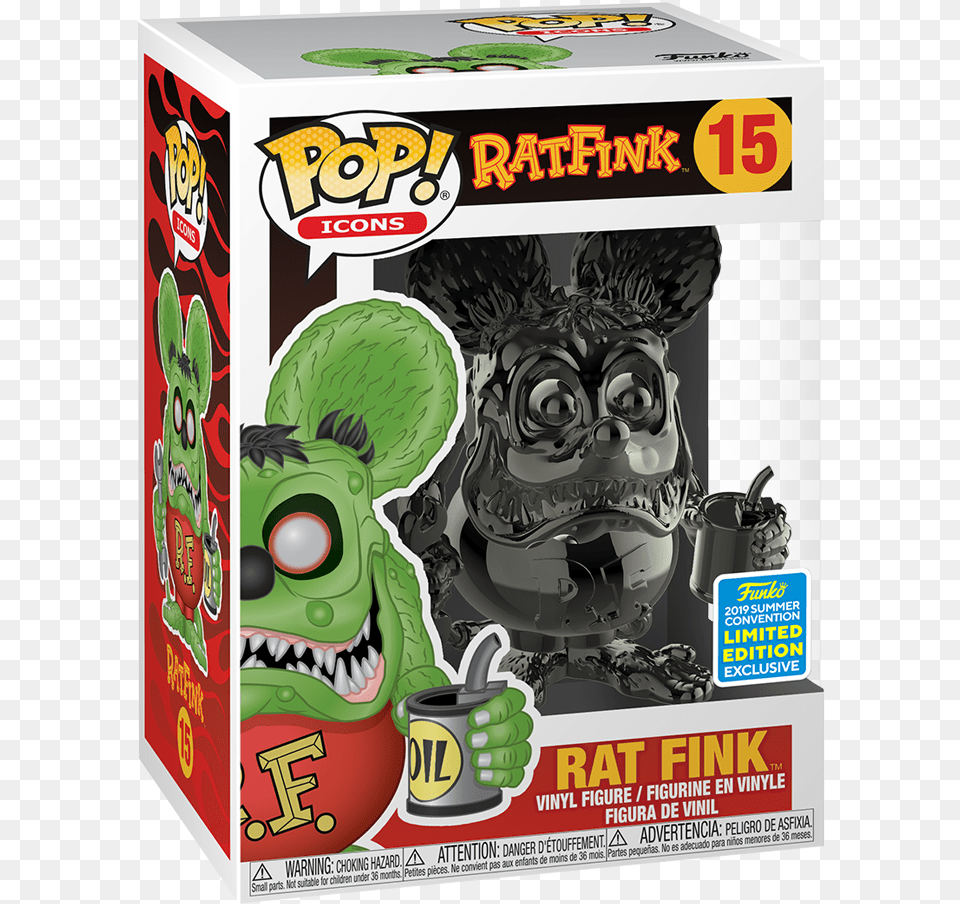 Funko Pop Icons Ratfink Ratfink Gray Chrome 15 Sdcc Funko Pop Rat Fink, Face, Head, Person, Book Free Transparent Png