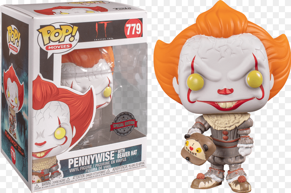 Funko Pop It Chapter 2 Pennywise With Beaver Hat, Adult, Baby, Male, Man Free Png Download