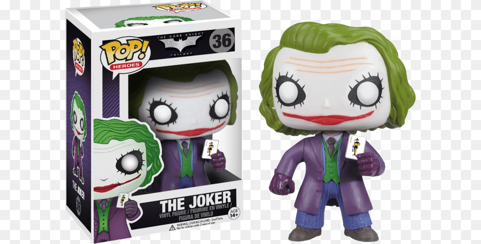 Funko Pop Joker Dark Knight, Figurine, Baby, Person, Face Png Image