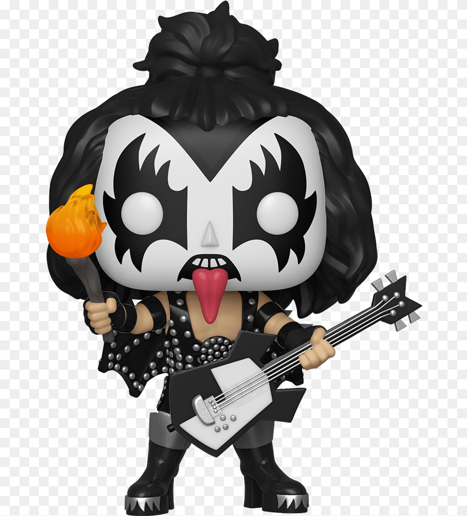 Funko Pop Kiss The Demon, Baby, Person, Guitar, Musical Instrument Png Image