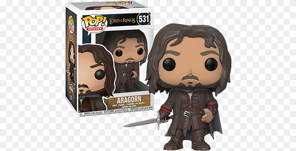 Funko Pop Lord Of The Rings Aragorn, Book, Comics, Publication, Baby Png Image