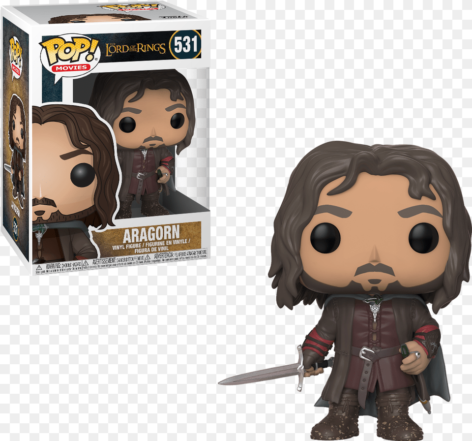 Funko Pop Lord Of The Rings Funko Pop Aragorn, Weapon, Sword, Person, Baby Free Png Download