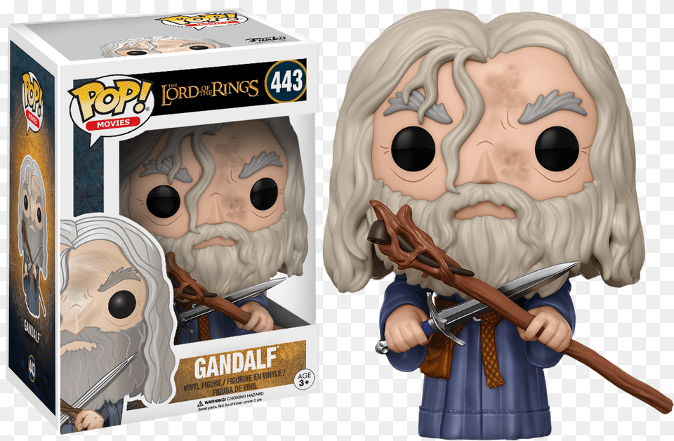Funko Pop Lord Of The Rings Gandalf, Book, Comics, Publication, Sword Free Transparent Png