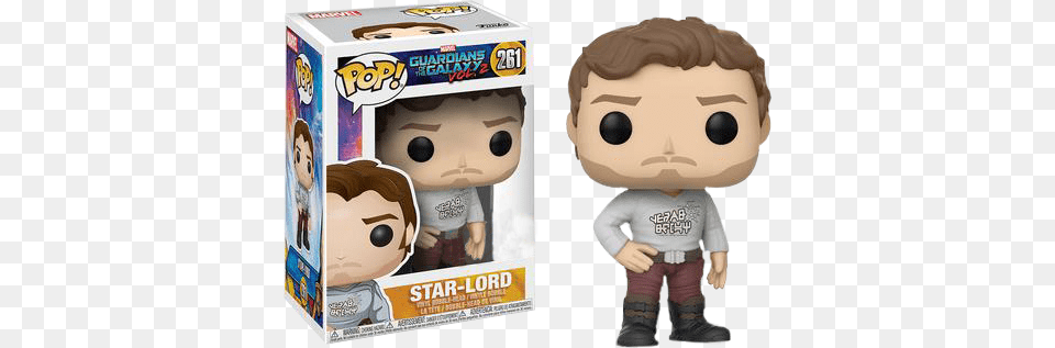 Funko Pop Marvel Guardians Of The Galaxy Vol 2 Star Funko Pop Star Lord, Plush, Toy, Baby, Person Png Image