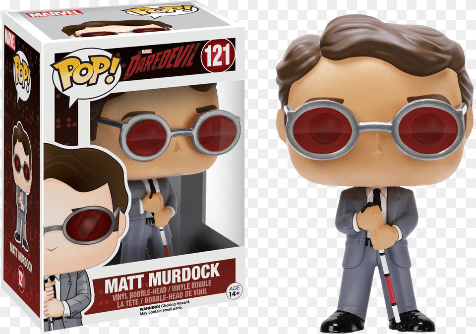 Funko Pop Matt Murdock, Accessories, Sunglasses, Goggles, Person Free Png