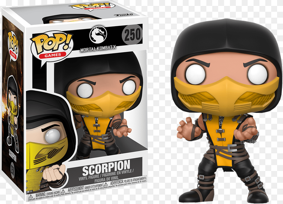 Funko Pop Mortal Kombat Scorpion, Helmet, Baby, Person, Face Png Image