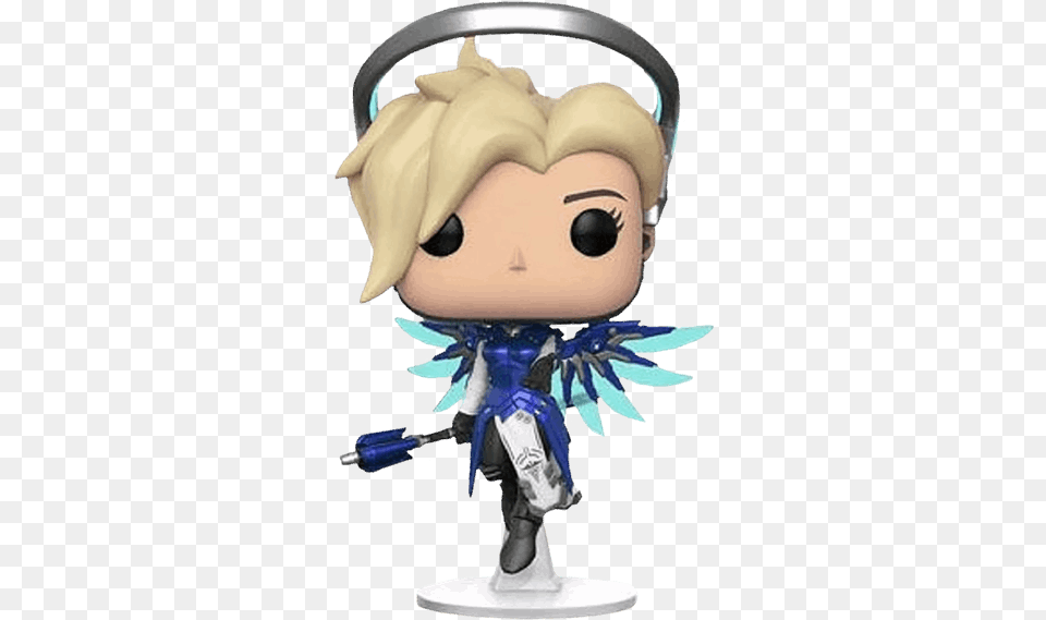 Funko Pop Overwatch Mercy, Person, Figurine, Mortar Shell, Weapon Free Png