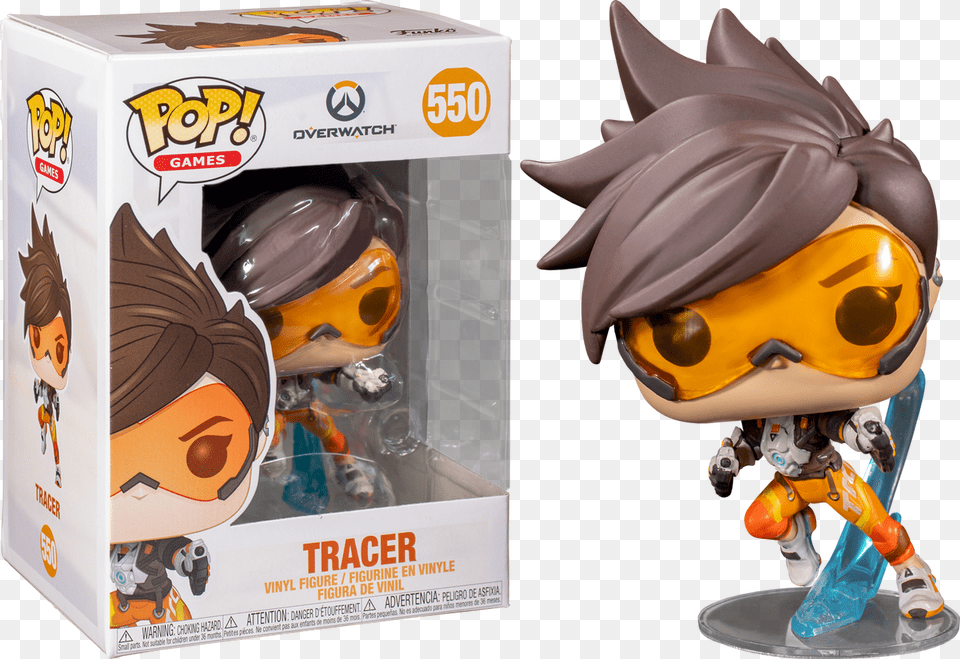 Funko Pop Overwatch Tracer, Figurine, Toy, Person, Face Png