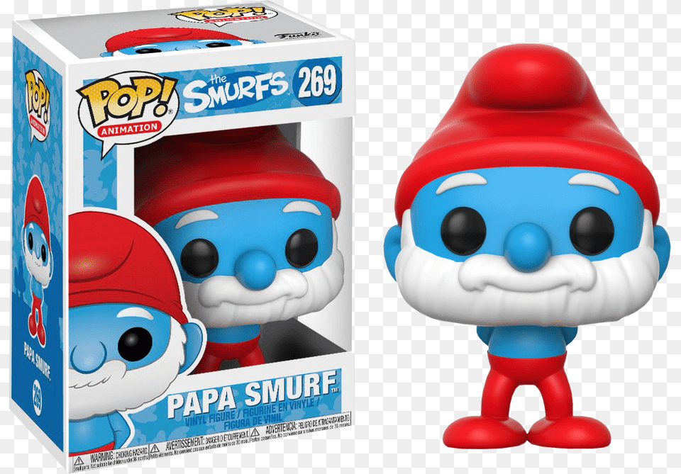 Funko Pop Papa Smurf, Plush, Toy, Face, Head Free Png Download