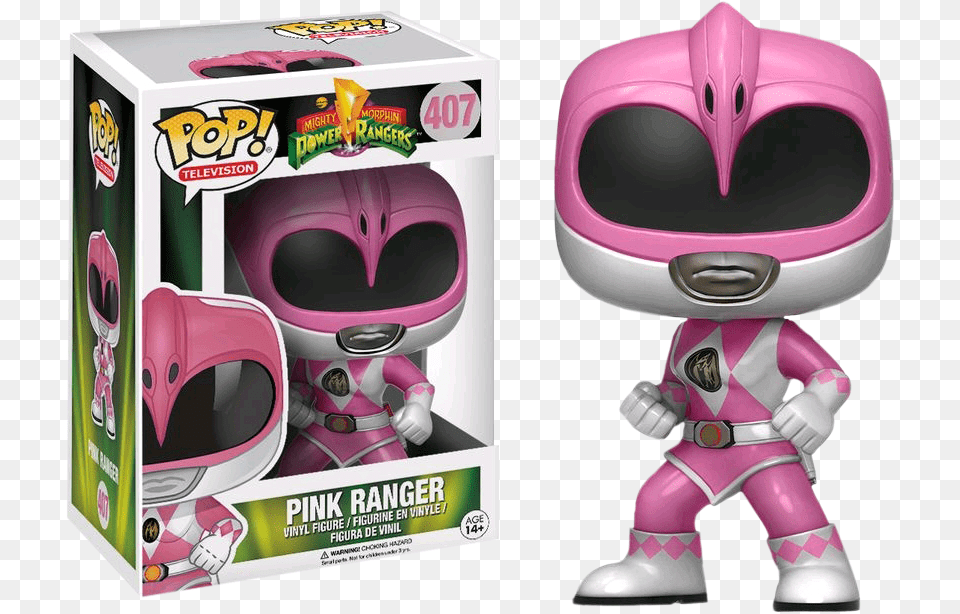 Funko Pop Power Rangers Pink Ranger, Toy, Robot, Helmet Free Transparent Png