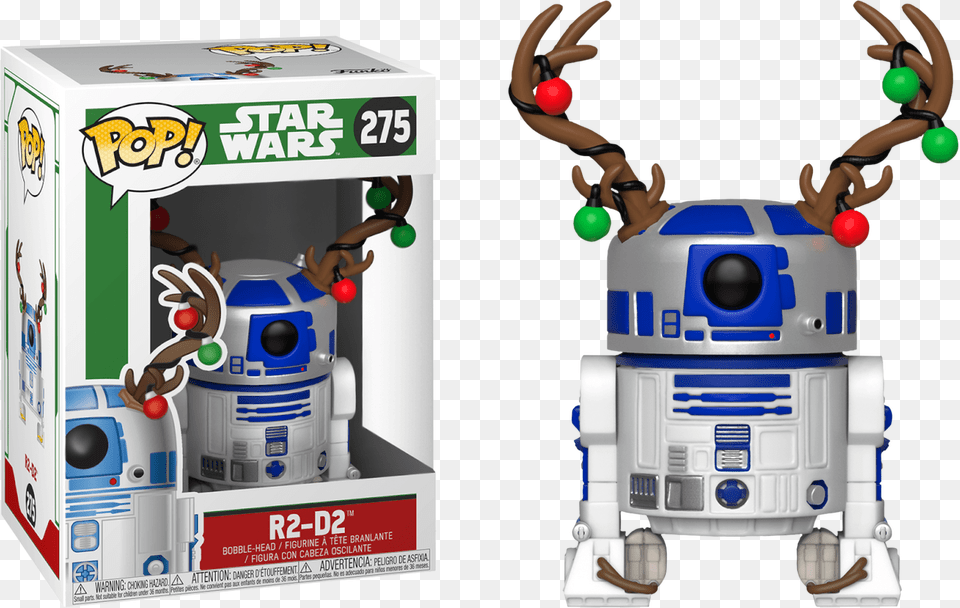 Funko Pop R2d2 Christmas Transparent Cartoons Funco Pop Star Wos, Robot, Person, Toy, Adult Png Image