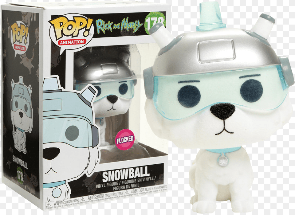 Funko Pop Rick And Morty Snowball Flocked, Plush, Toy, Robot Free Png Download