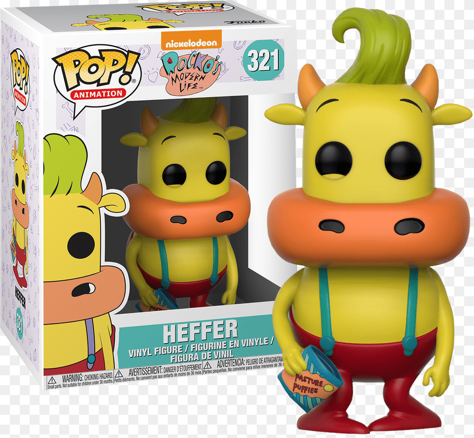 Funko Pop Rocko39s Modern Life Heffer, Toy, Plush, Baby, Person Free Png