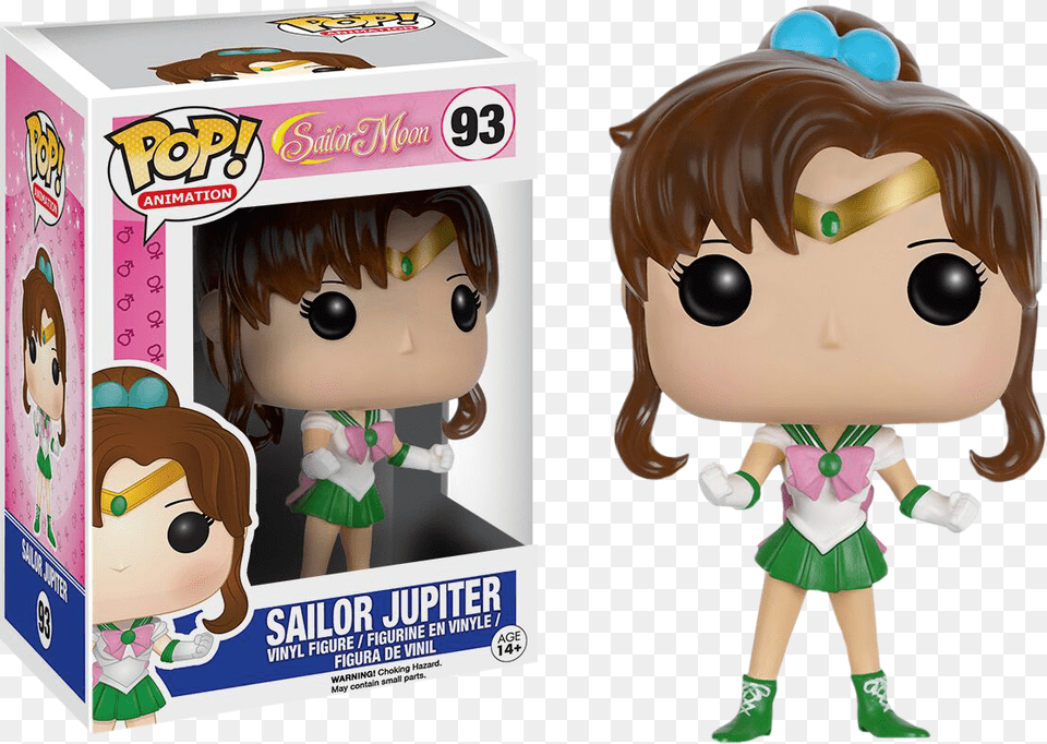 Funko Pop Sailor Moon Jupiter, Doll, Toy, Face, Head Free Transparent Png