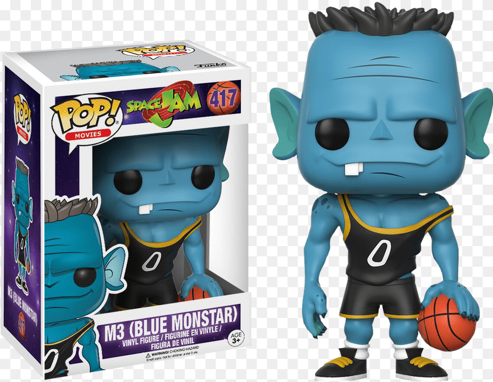 Funko Pop Space Jam Download Blue Monster On Space Jam, Toy, Face, Head, Person Png