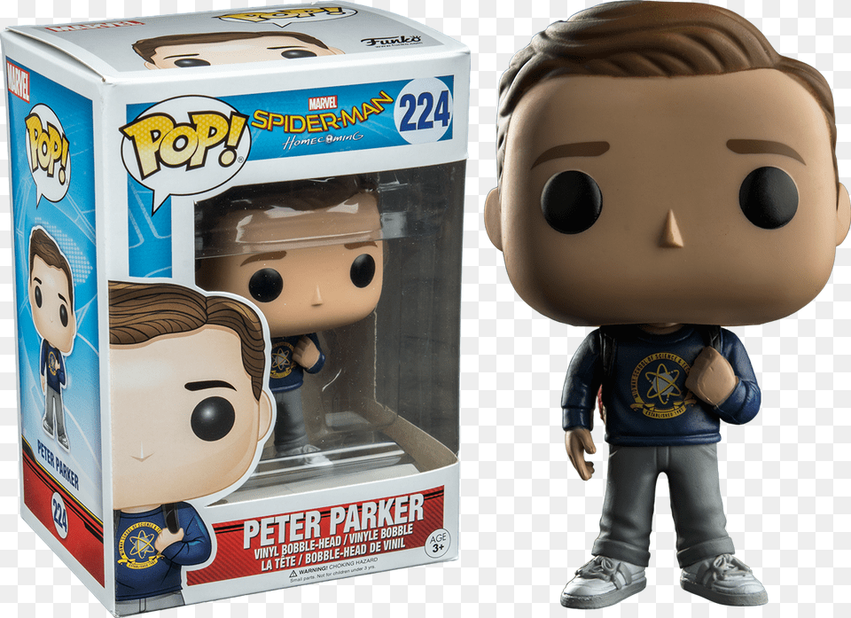 Funko Pop Spiderman Homecoming, Face, Person, Head, Toy Free Png Download