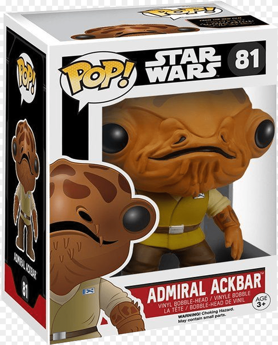 Funko Pop Star Wars Admiral Ackbar, Plush, Toy, Face, Head Free Png