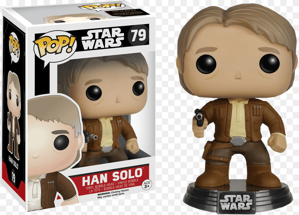 Funko Pop Star Wars Han Solo, Baby, Face, Figurine, Head Png Image