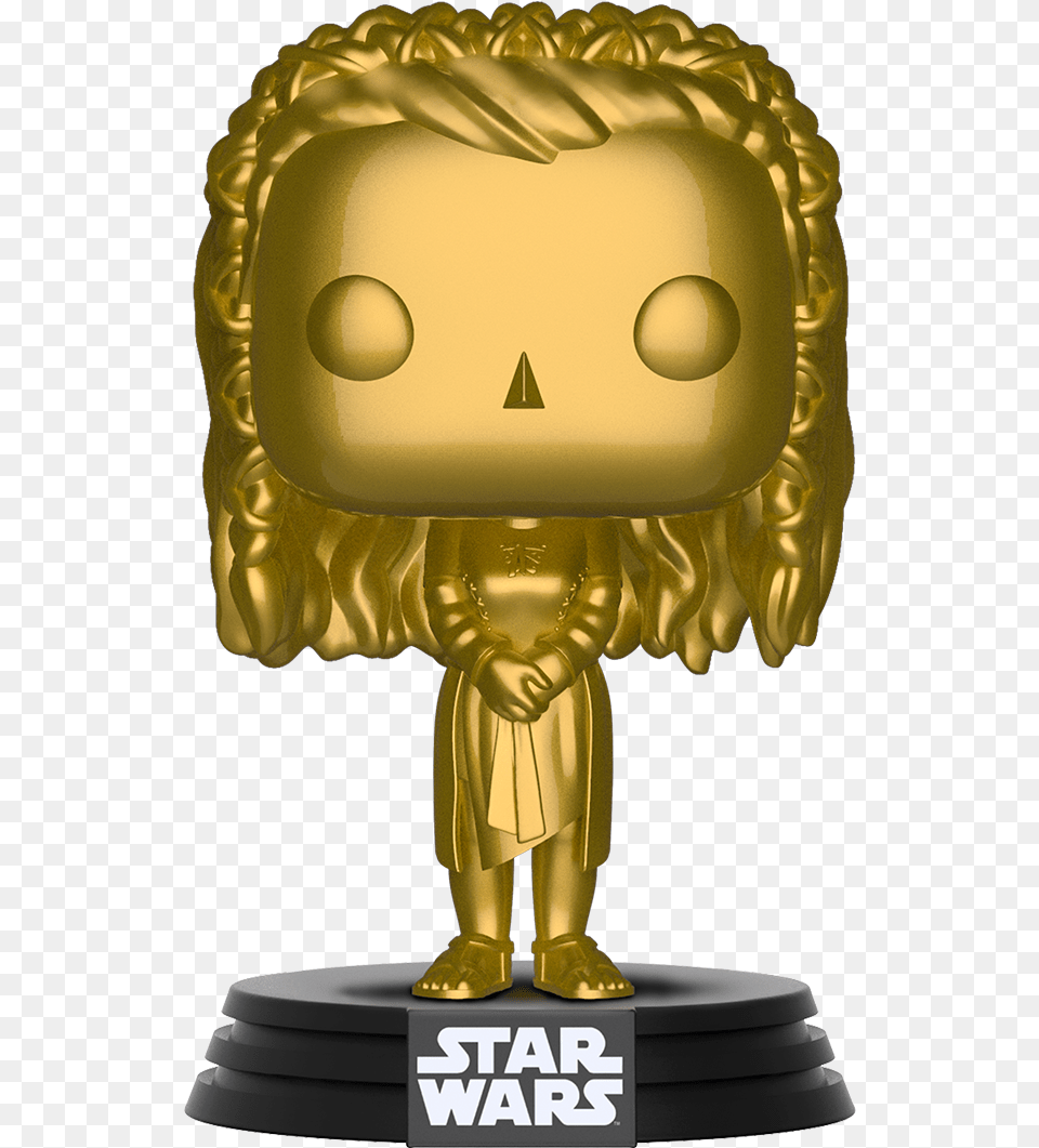 Funko Pop Star Wars Princess Leia Walmart Exclusive Funko Princess Leia Gold, Baby, Person, Trophy Png Image