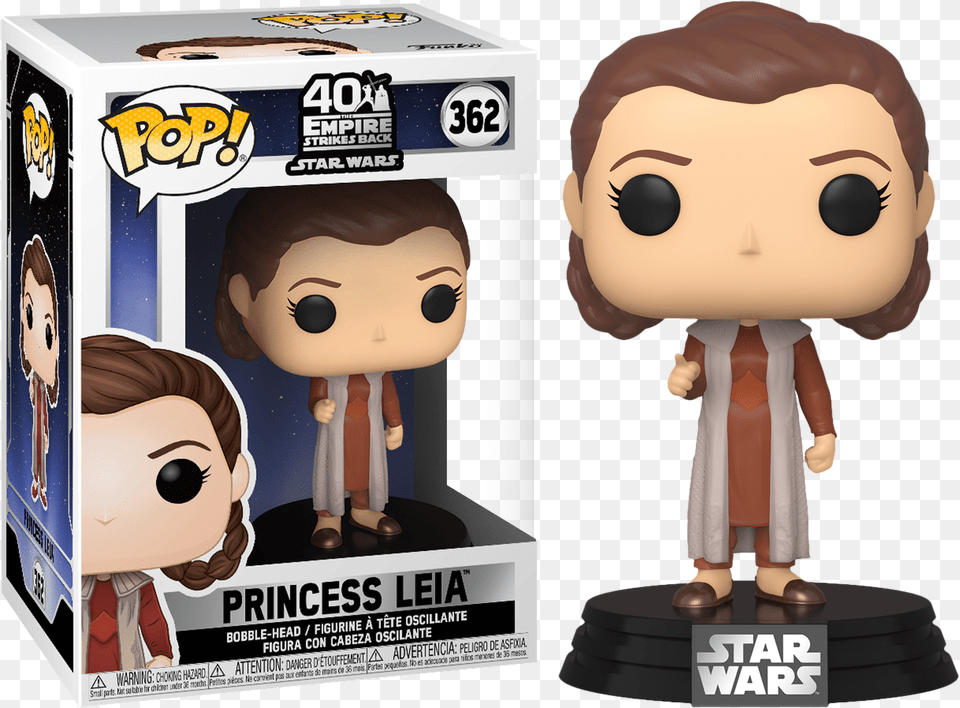 Funko Pop Star Wars The Empire Strikes Back Princess Funko Pop Star Wars Empire Strikes Back, Doll, Toy, Face, Head Free Png Download
