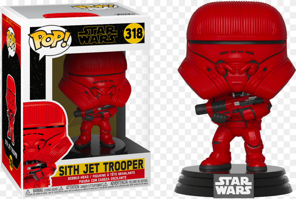 Funko Pop Star Wars The Rise Of Skywalker Sith Jet Trooper 318 Funko Pop Star Wars Sith Jet Trooper, Robot, Toy, Person Free Png