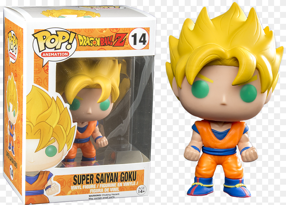 Funko Pop Super Saiyan Goku, Figurine, Toy, Face, Head Png Image