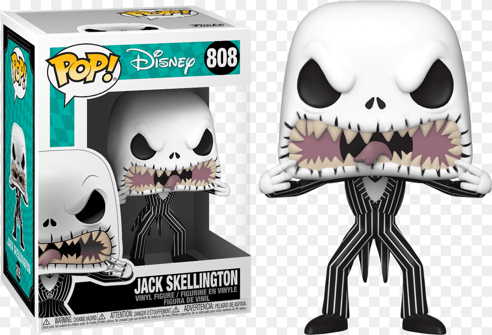Funko Pop The Nightmare Before Christmas Jack Skellington With Scary Face 808, Publication, Book, Comics, Reptile Free Png